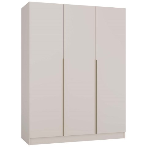 SZAFA SENSO 3D 150 CM 3 DRZWI ZŁOTE UCHWYTY DO SALONU SYPIALNI KASZMIR BEŻ