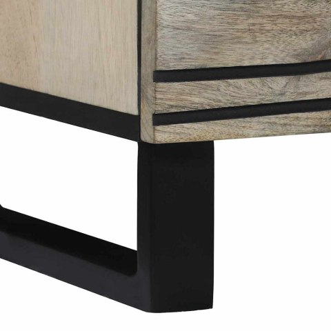 Komody 2 pcs Biały 60 x 33,5 x 75 cm Lite, surowe drewno mango