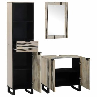 Zestaw mebli łazienkowych 3 pcs Biały 38 x 33 x 160 cm