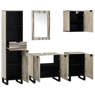 Zestaw mebli łazienkowych 5 pcs Orzechowy brąz 38 x 33 x 160 cm