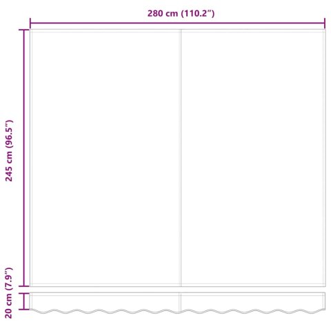 Automatyczna Markiza Zwijana w Paski 300x250 cm