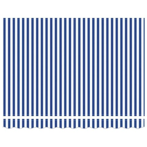 Markiza zwijana Niebiesko-białe paski 350 x 250 cm Tkanina