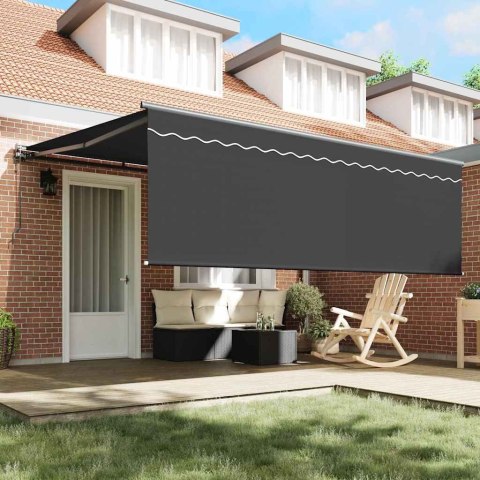 Markiza zwijana Pomarańczowy i biały 350x250 cm