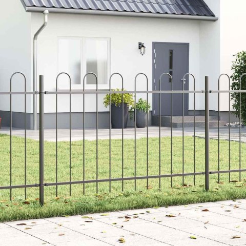 Płot Ogrodowy Szary z Toporem - 13.6 x 0.8 m Stal