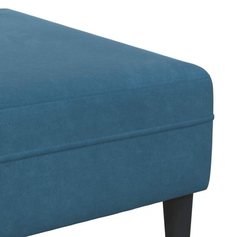 Sofa welurowa z poduszką z poduszką 3 pcs Niebieski 208 cm Aksamit