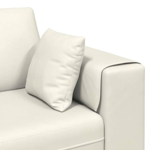 Sofa welurowa z poduszką z poduszką Kremowy 208 cm Aksamit