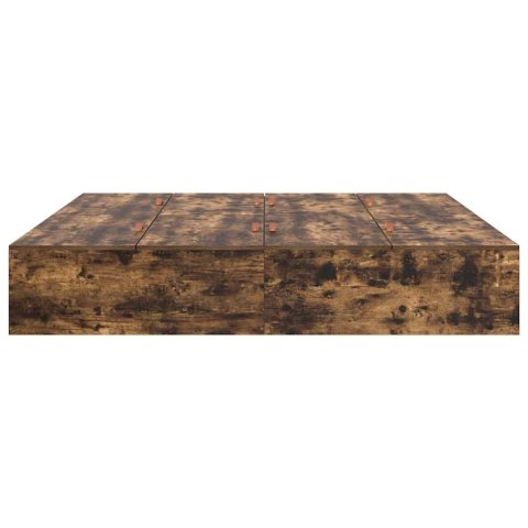 Łóżko z szufladami dąb dymiony 200x200 cm