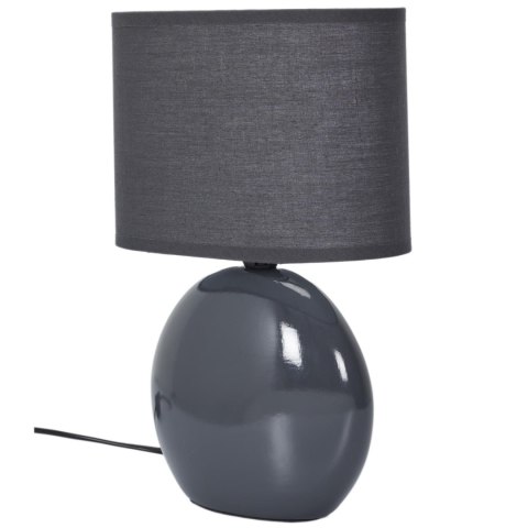 Lampa ceramiczna owalna grafitowa
