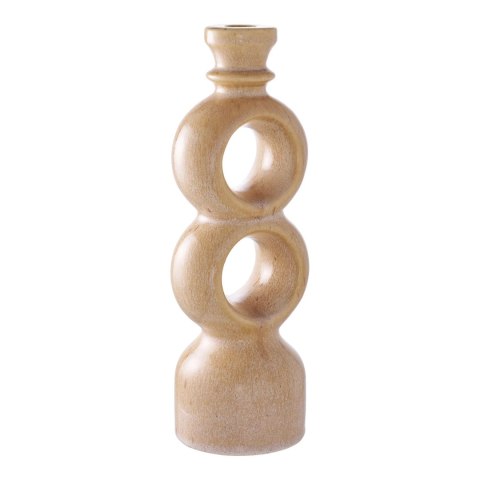 Świecznik ceramiczny brązowy ósemka