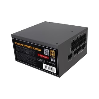GEMBIRD ZASILACZ KOMPUTEROWY FORNAX POWER 1000W 80+ GOLD ATX, 1000W, AKTYWNE PFC, 12CM WENTYLATOR