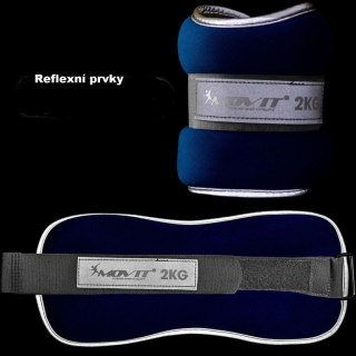 Odblaskowe ciężarki mankiety z neoprenu - 2 x 2 kg