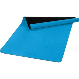 Mata do jogi fitness antypoślizgowa 190×100×0,6cm, niebieska
