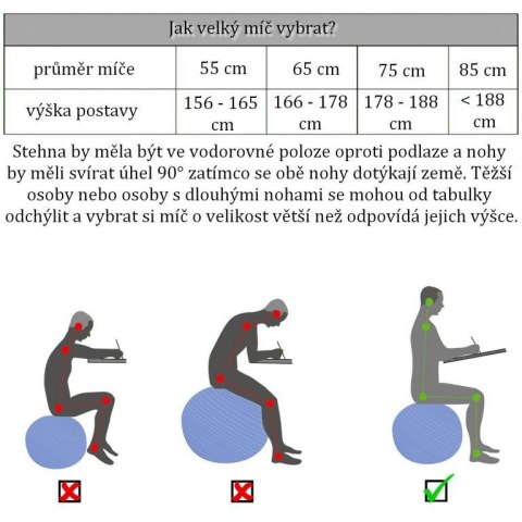 MOVIT Piłka gimnastyczna z pompką, 55 cm, czerwony