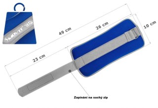 Movit Neoprenowe ciężarki mankiety odblaskowe - 2 x 1 kg