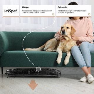Leopet Składana klatka dla psa 107 x 69 x 75,5 cm XL czarna