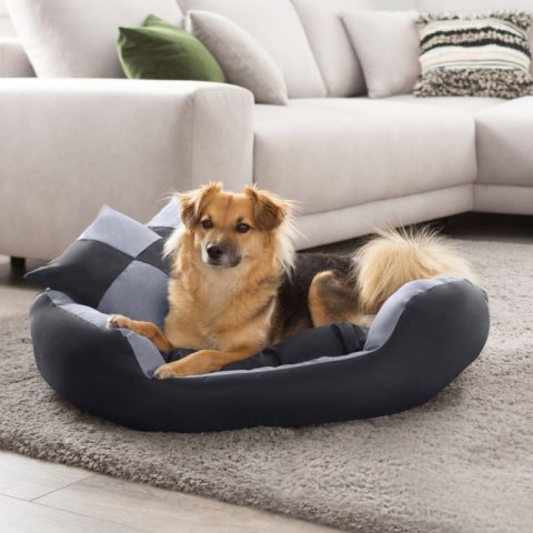 Petstuff Legowisko dla psa, szare / czarne, 110 x 80 x 23 cm