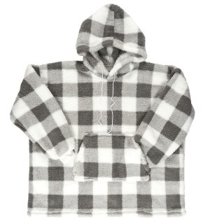 Bluza ocieplana długa/ snuddie w kratę
