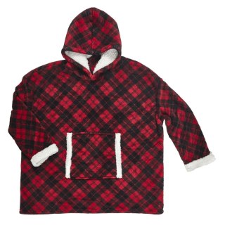 Bluza ocieplana w kratę/ snuddie