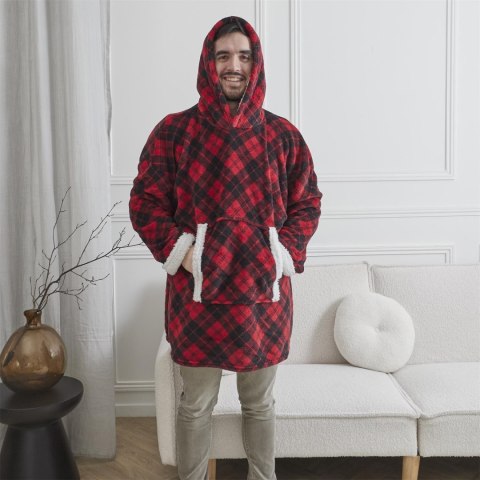 Bluza ocieplana w kratę/ snuddie