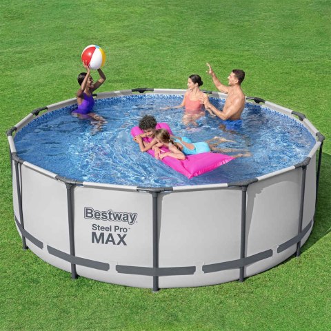 Bestway Basen ogrodowy Steel Pro MAX z akcesoriami, okrągły, 396x122cm