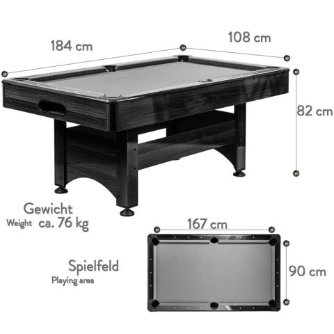 Stół bilardowy pool bilard 6ft + akcesoria bilardowe