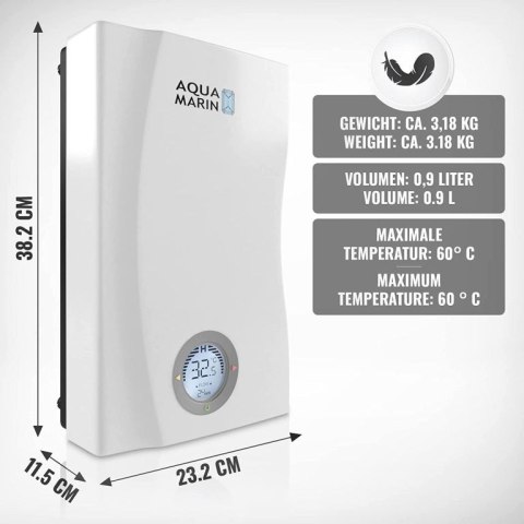 AQUAMARIN Elektroniczny podgrzewacz przepływowy 24 kW