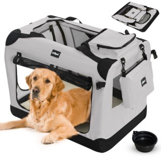 Leopet Box transportowy dla psa XXXL, 102 x 69 x 69 cm szary
