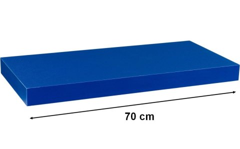 Półka ścienna STILISTA Volato wolnowisząca niebieska, 70 cm