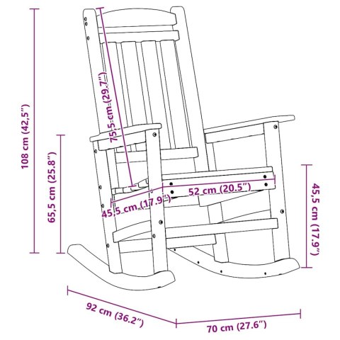 Fotele bujane 2 szt. Czarny 70x92x107,5 cm HDPE