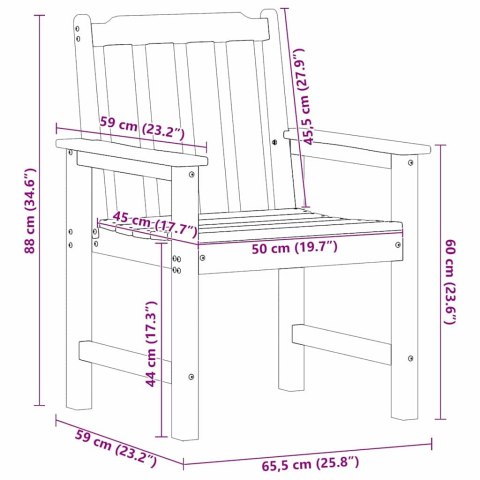 Krzesła jadalne 4 szt Czarne 65,5x55,5x88 cm HDPE