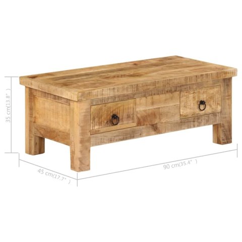 Stolik kawowy z litego drewna mango, 90x45x35 cm