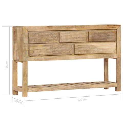 Szafka, 120x30x75 cm, lite drewno mango