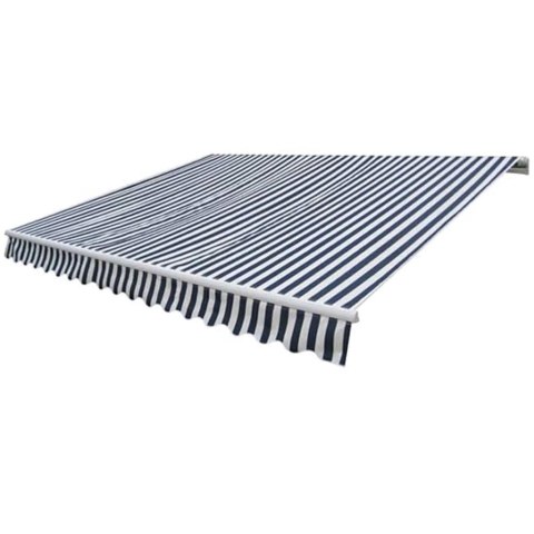 Markiza automatyczna 400 cm, niebiesko-biała