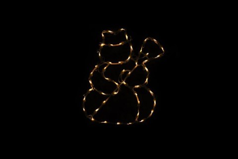 Świąteczna dekoracja LED w oknie - Bałwan - 40 cm