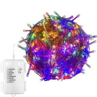 Świąteczne LED oświetlenie - 10 m, 100 LED, kolorowe