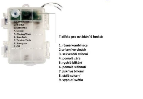 Świąteczne LED oświetlenie - 10 m, 100 LED, kolorowe