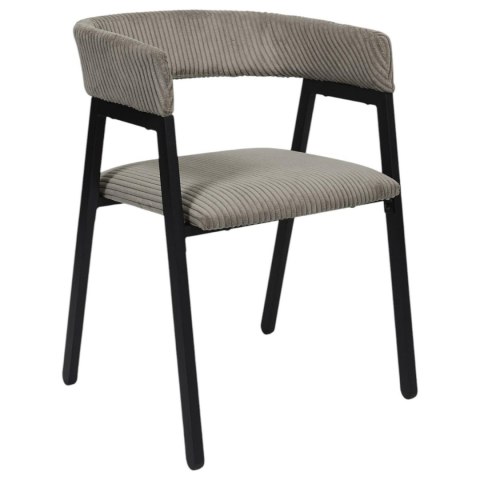 Krzesło Scott taupe/czarne sztruks