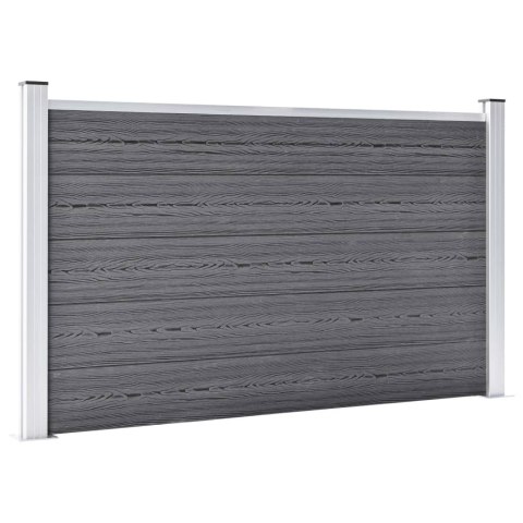 Ogrodzenie ogrodowe WPC, 872x106 cm, szare
