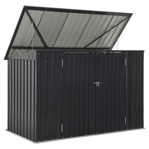 Metalowa wiata na 3 śmietniki, 200×105×128 cm