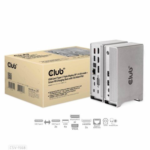 NB ACC DOCKING STATION/USB-C 120W CSV-1568 CLUB3D