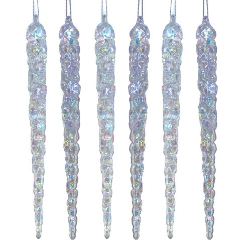 SOPLE LODU OPALIZUJĄCE DEKORACJA WISZĄCA 25 CM 6 SZT