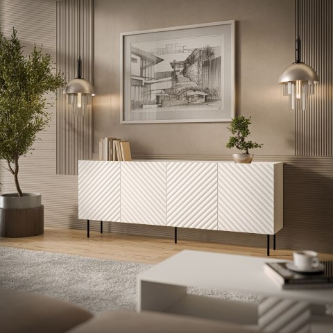 Komoda 4D LUCCA 200x40x80 biały