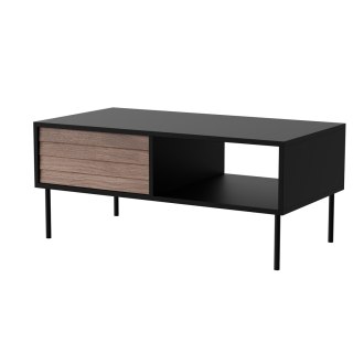 Ława/Stolik CORTINA 100x55x45 czarny/orzech