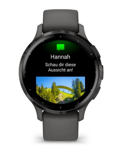 Zegarek sportowy Garmin Venu 3S Pebble Grey AMOLED 41mm Szary