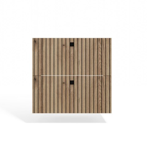 SZAFKA POD UMYWALKĘ TIGO 60 2S DĄB EVOKE 2 SZUFLADY RYFLOWANY FRONT WISZĄCA