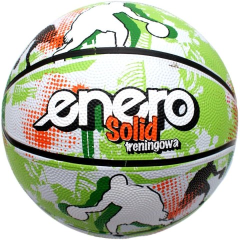 PIŁKA DO KOSZYKÓWKI ENERO SOLID R.7 ZIELONO-BIAŁA