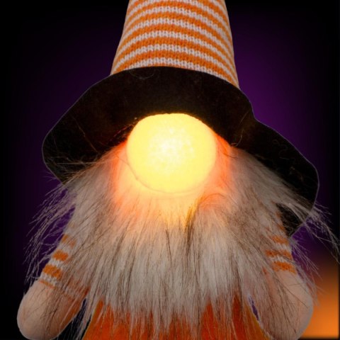 FIGURKA DEKORACYJNA NA DYNI CZARNEJ 25CM LED HALLOWEEN
