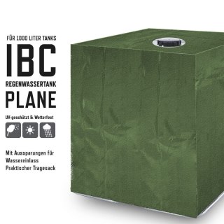 Osłona Bituxx na zbiornik na wodę deszczówkę IBC 1000L zielona