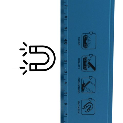 Poziomica niebieska 60cm z libllą aluminiowa