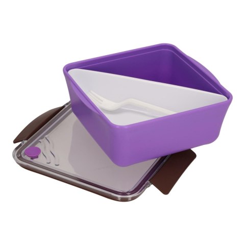Lunch box Divided z widelcem 2,6l